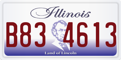 IL license plate B834613