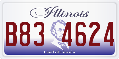 IL license plate B834624