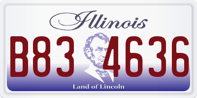 IL license plate B834636