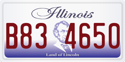IL license plate B834650
