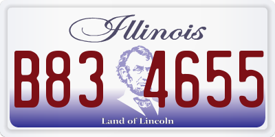 IL license plate B834655