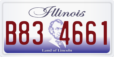 IL license plate B834661