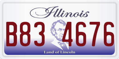 IL license plate B834676