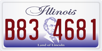 IL license plate B834681