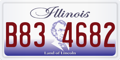 IL license plate B834682