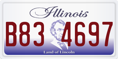 IL license plate B834697