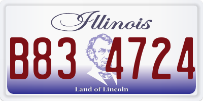 IL license plate B834724