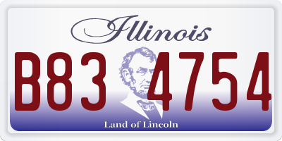 IL license plate B834754