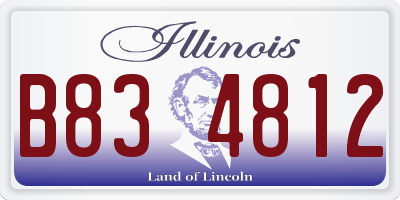 IL license plate B834812