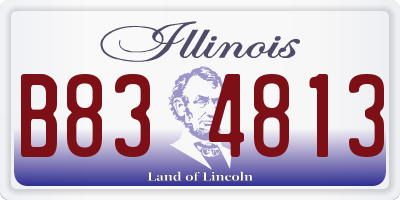 IL license plate B834813