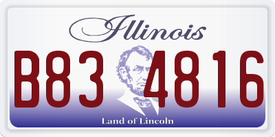 IL license plate B834816