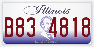 IL license plate B834818