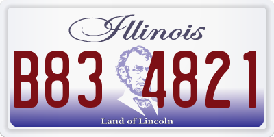 IL license plate B834821