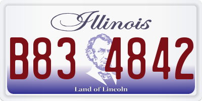 IL license plate B834842