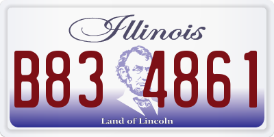 IL license plate B834861