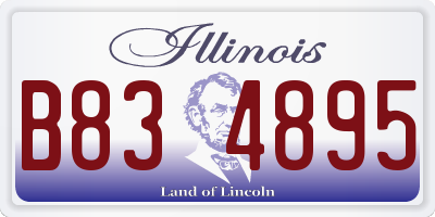 IL license plate B834895