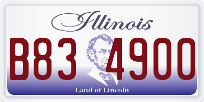 IL license plate B834900