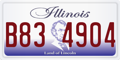 IL license plate B834904