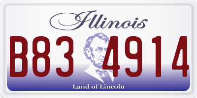 IL license plate B834914
