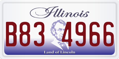 IL license plate B834966