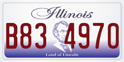 IL license plate B834970