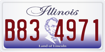 IL license plate B834971