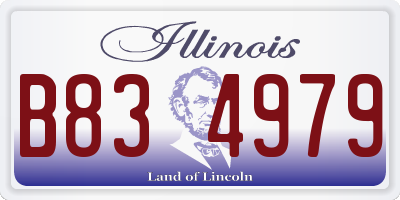 IL license plate B834979