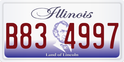 IL license plate B834997