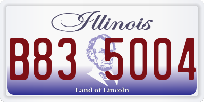 IL license plate B835004