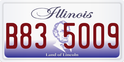 IL license plate B835009