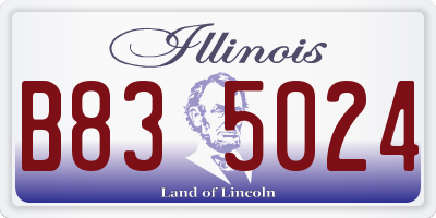 IL license plate B835024