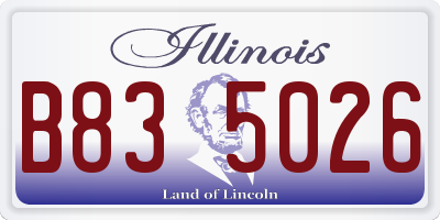 IL license plate B835026