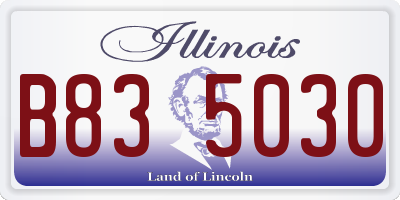 IL license plate B835030