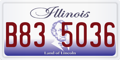 IL license plate B835036