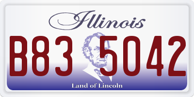 IL license plate B835042