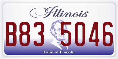 IL license plate B835046