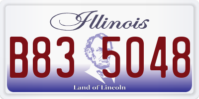 IL license plate B835048