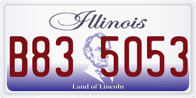 IL license plate B835053