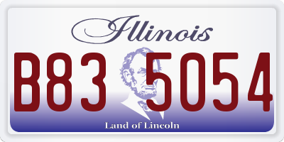 IL license plate B835054