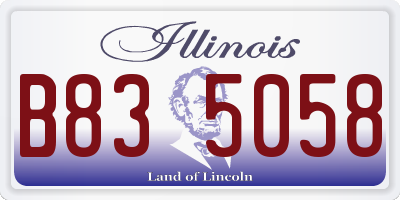 IL license plate B835058