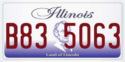 IL license plate B835063