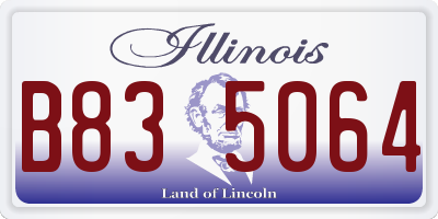 IL license plate B835064