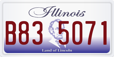 IL license plate B835071