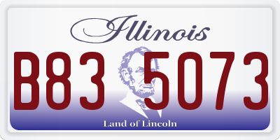 IL license plate B835073