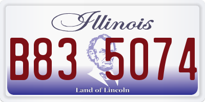 IL license plate B835074