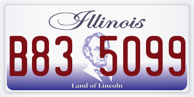 IL license plate B835099