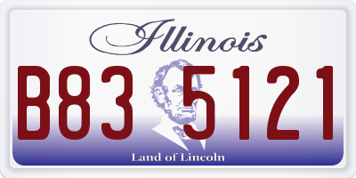 IL license plate B835121