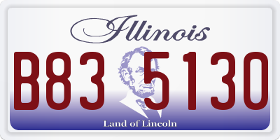 IL license plate B835130