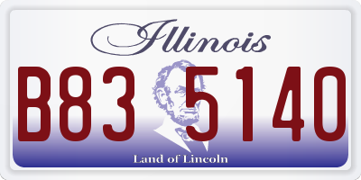 IL license plate B835140
