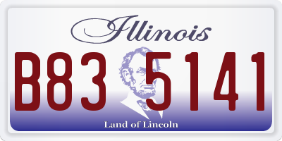 IL license plate B835141
